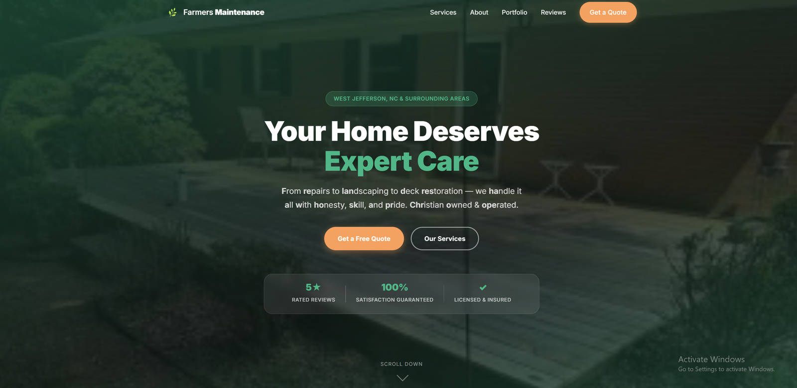 Farmers Maintenance website